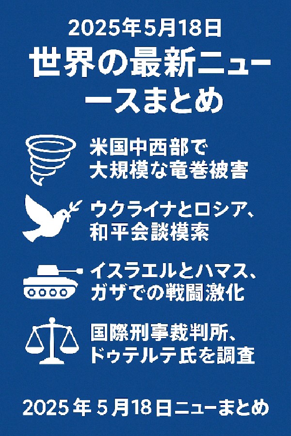 🌍 2025年5月18日 世界の最新ニュースまとめ