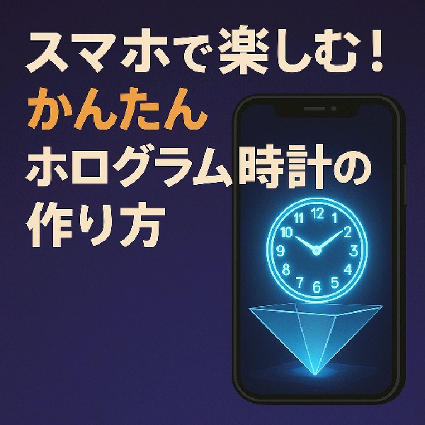 ⏳スマホで楽しむ！かんたんホログラム時計の作り方