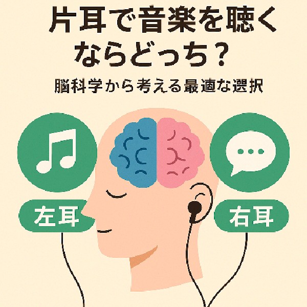 🎧 片耳で音楽を聴くならどっち？脳科学から考える最適な選択