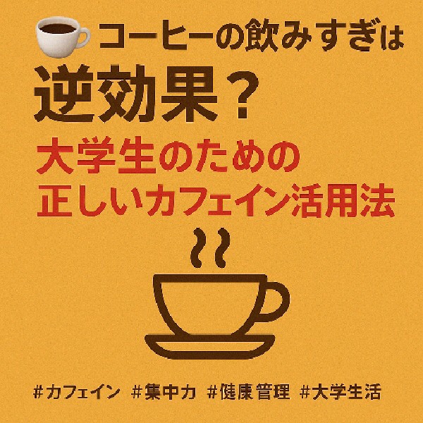 ☕コーヒーの飲みすぎは逆効果？大学生のための正しいカフェイン活用法