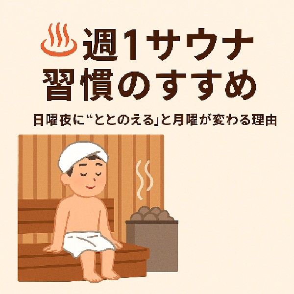 ♨️週1サウナ習慣のすすめ｜日曜夜に“ととのえる”と月曜が変わる理由