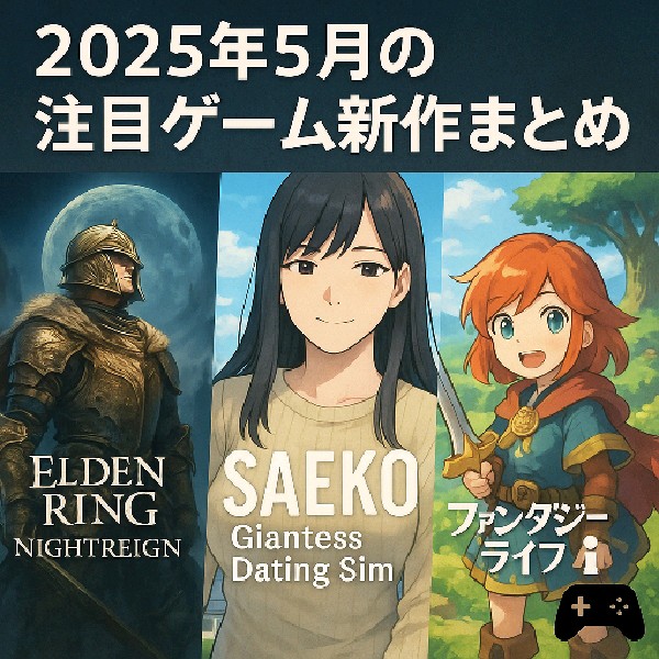 🎮 2025年5月の注目ゲーム新作まとめ｜ELDEN RING続編・話題作が目白押し