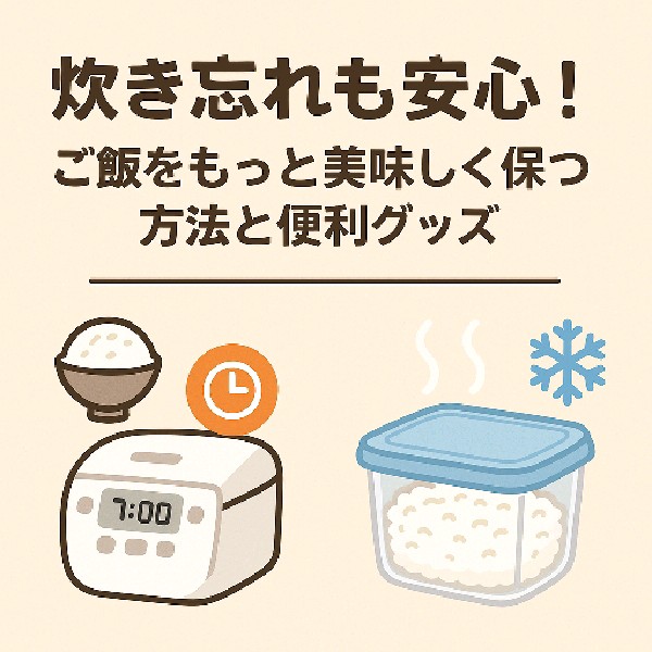 🍚 炊き忘れも安心！ご飯をもっと美味しく保つ方法と便利グッズ