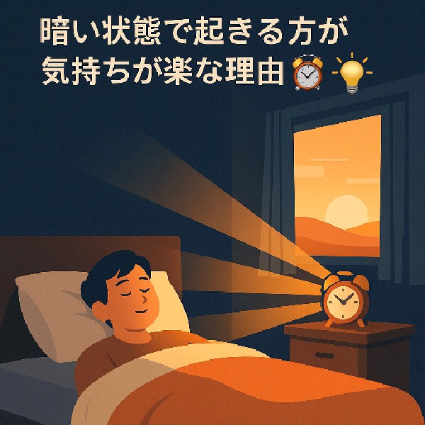 🌅 暗い状態で起きる方が気持ちが楽な理由と、アラームを使った起床法の提案 ⏰