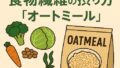 🫘 大学生にこそおすすめしたい食物繊維の摂り方と最強コスパ食材「オートミール」