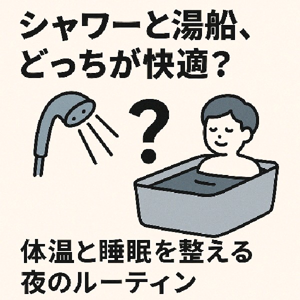 🛁 シャワーと湯船、どっちが快適？体温と睡眠を整える夜のルーティン