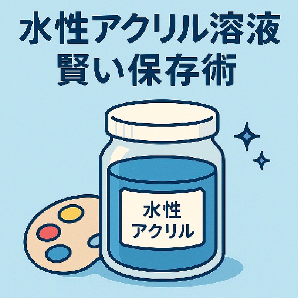 💧 水性アクリル溶液の賢い保存術