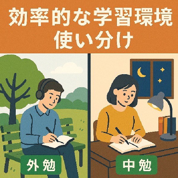 📚 効率的な学習環境の使い分け｜外勉と中勉のベストプラクティス