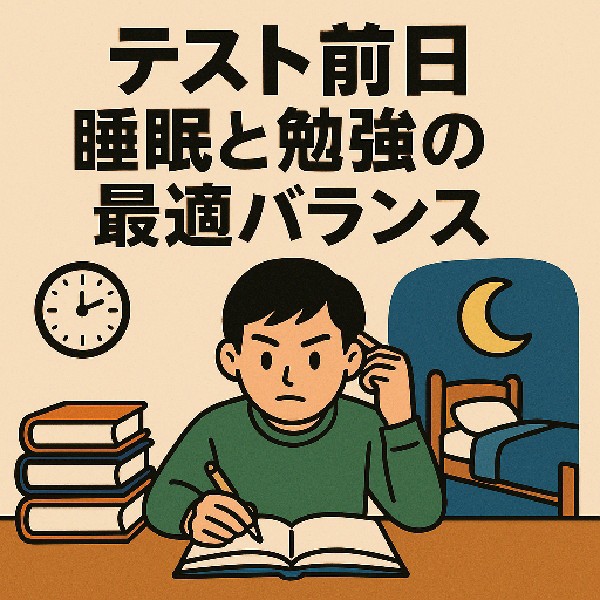 🛌 テスト前日の睡眠と勉強の最適バランス